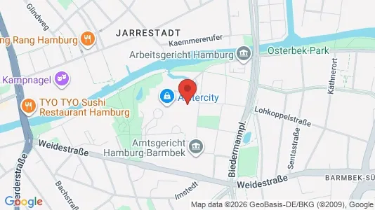 Office spaces for rent i Hamburg Nord - kort over placeringen