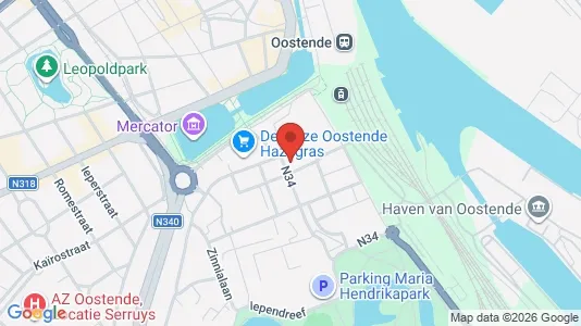 Coworking spaces zur Miete i Oostende - kort over placeringen