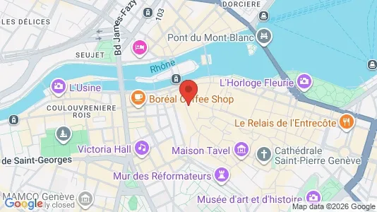 Coworking spaces for rent i Geneva Cité - kort over placeringen