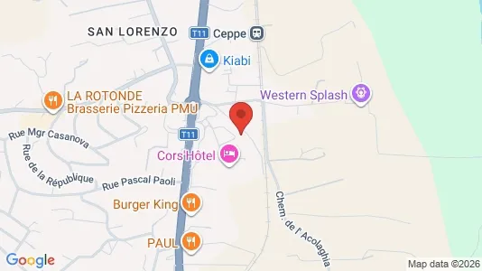 Kontorhoteller til leje i Bastia - kort over placeringen