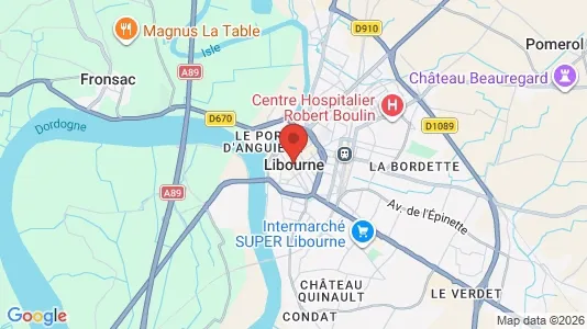 Kontorhoteller til leie i Libourne – Bilde fra Google Street View