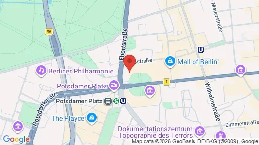 Kontorhoteller til leie i Berlin Mitte - kort over placeringen