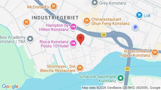 Kontorhoteller til leje i Konstanz - kort over placeringen