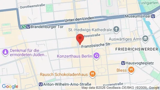 Kontorhoteller til leie i Berlin Mitte - kort over placeringen