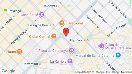 Kontorhoteller til leje i Barcelona Eixample - Foto fra Google Street View