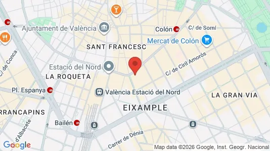 Büros zur Miete i Valencia L'Eixample – Foto von Google Street View