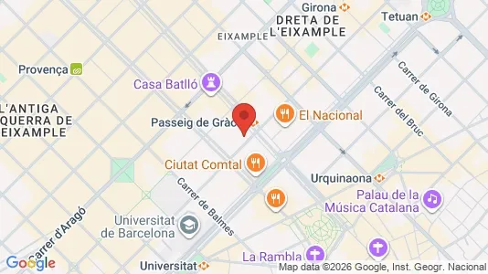 Coworking-tilat Vuokrattavana i Barcelona Eixample - Kuva Google Street Viewstä
