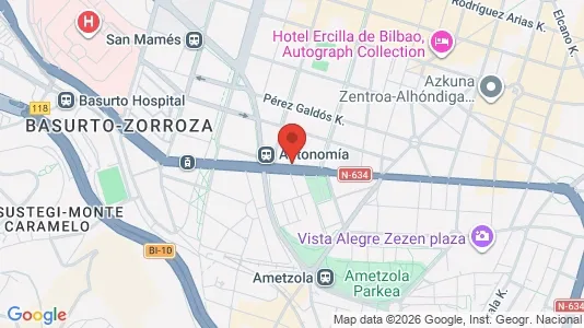 Coworking spaces zur Miete i Bilbao - kort over placeringen
