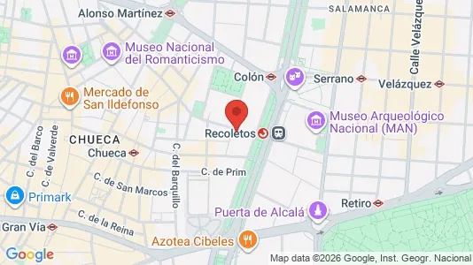 Coworking spaces zur Miete i Madrid Centro – Foto von Google Street View