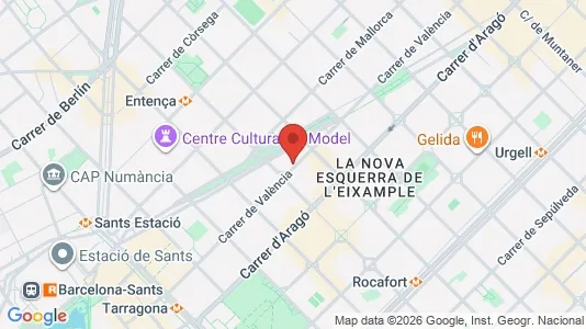 Coworking-tilat Vuokrattavana i Barcelona Eixample - Kuva Google Street Viewstä
