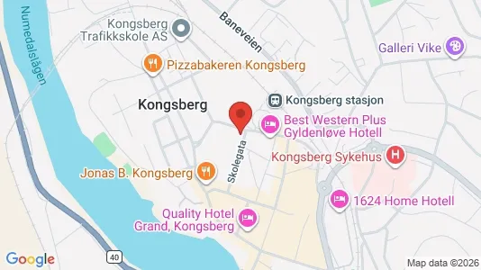 Gewerbeflächen zur Miete i Kongsberg – Foto von Google Street View