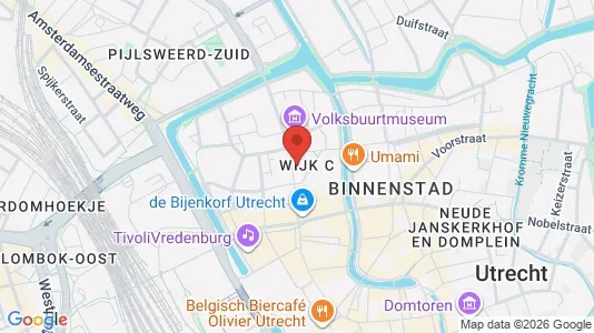 Office spaces for rent i Utrecht Binnenstad - kort over placeringen