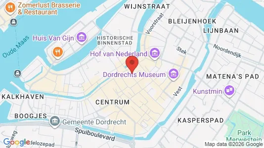 Commercial properties for rent i Dordrecht - kort over placeringen