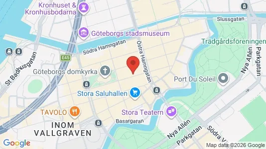 Kontorlokaler til leje i Gøteborg Centrum - kort over placeringen