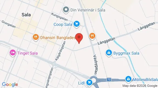 Liikekiinteistöt Vuokrattavana i Sala - Kuva Google Street Viewstä
