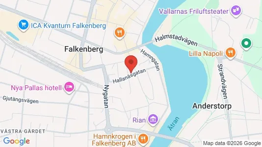 Liikekiinteistöt Vuokrattavana i Falkenberg - kort over placeringen