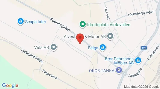 Lokaler til leie i Alvesta – Bilde fra Google Street View