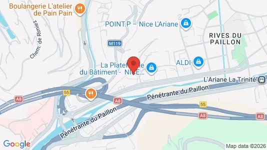 Coworking-tilat Vuokrattavana i Nice - Kuva Google Street Viewstä