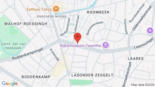 Commercial properties for rent i Enschede - kort over placeringen