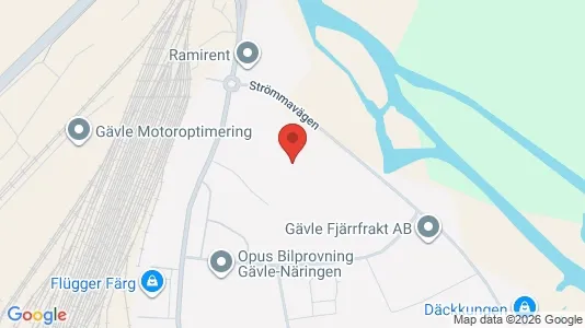 Kontorslokaler för uthyrning i Gävle - kort over placeringen