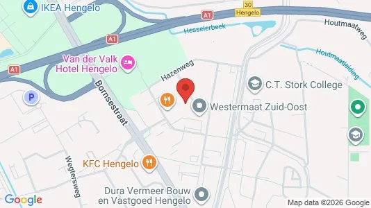 Commercial properties for rent i Hengelo - kort over placeringen