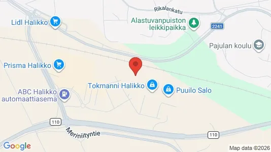 Commercial properties for rent i Salo - kort over placeringen
