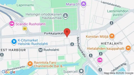 Büros zur Miete i Helsinki Eteläinen - kort over placeringen