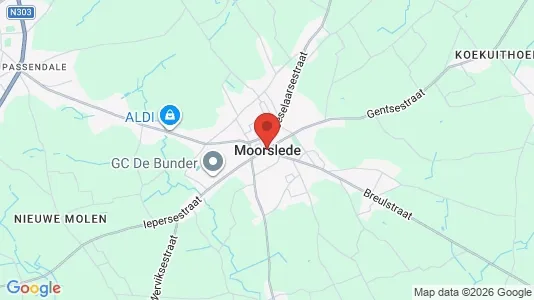 Lokaler til leie i Moorslede – Bilde fra Google Street View