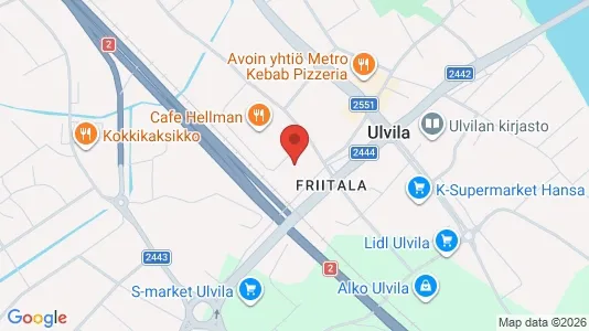 Toimistotilat Vuokrattavana i Ulvila - Kuva Google Street Viewstä