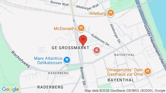 Kontorlokaler til leje i Köln Rodenkirchen - kort over placeringen