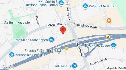 Nieruchomości komercyjne Do wynajęcia i Espoo - kort over placeringen