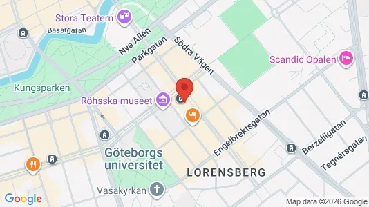 Kontorlokaler til leje i Gøteborg Centrum - kort over placeringen