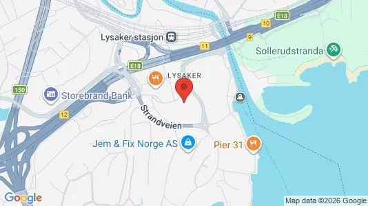 Kontorer til leie i Bærum - kort over placeringen