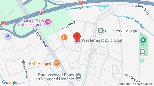 Commercial properties for rent i Hengelo - kort over placeringen