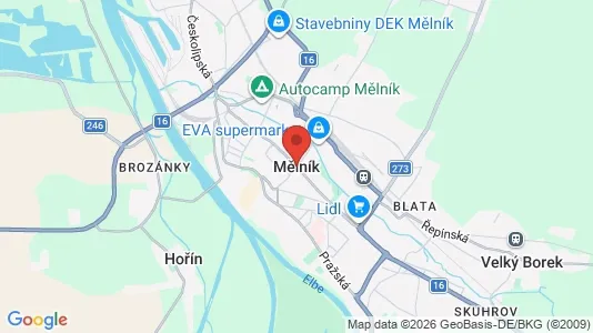Varastot Vuokrattavana i Mělník - Kuva Google Street Viewstä