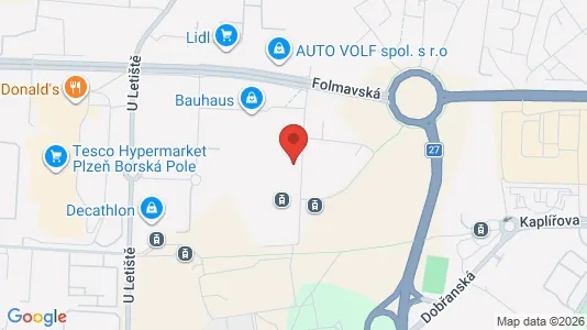 Lager til leie i Plzeň-město - kort over placeringen