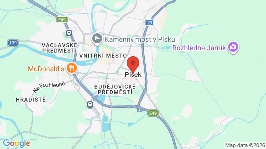 Lager zur Miete i Písek – Foto von Google Street View
