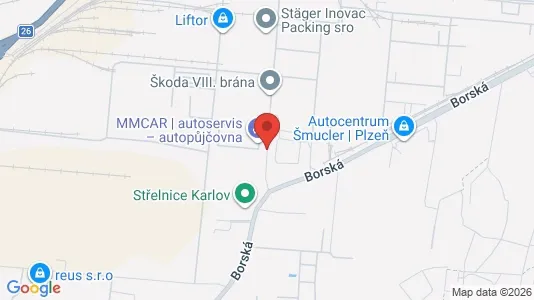 Varastot Vuokrattavana i Plzeň-město - Kuva Google Street Viewstä