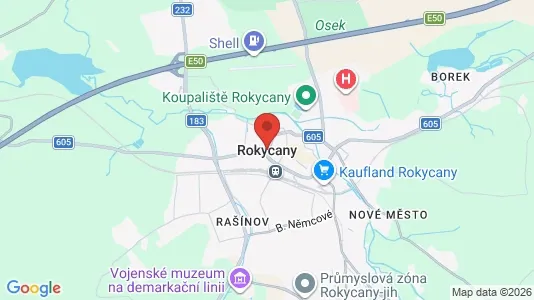 Varastot Vuokrattavana i Rokycany - Kuva Google Street Viewstä