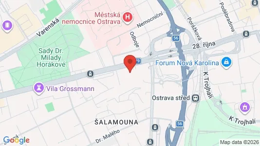 Office spaces for rent i Ostrava-město - kort over placeringen