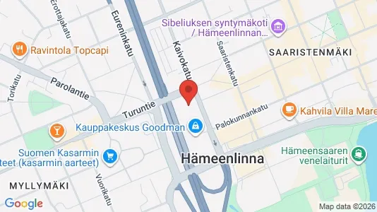 Lokaler til leje i Hämeenlinna - kort over placeringen
