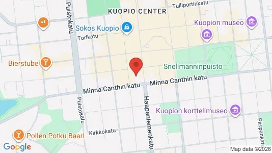 Commercial properties for rent i Kuopio - kort over placeringen