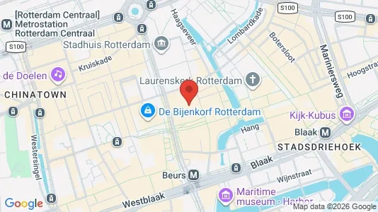 Kontorlokaler til leje i Rotterdam Centrum - kort over placeringen