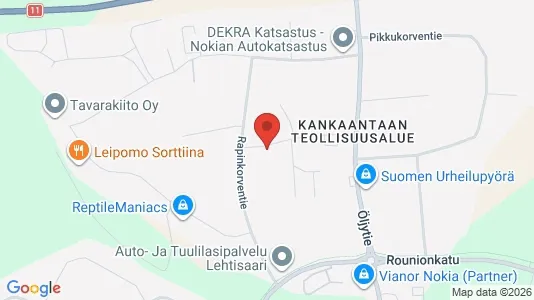 Toimistotilat Vuokrattavana i Nokia - Kuva Google Street Viewstä