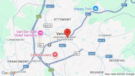 Lokaler til leie i Verviers – Bilde fra Google Street View
