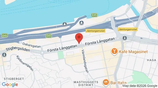 Kontorslokaler för uthyrning i Göteborg Centrum - kort over placeringen