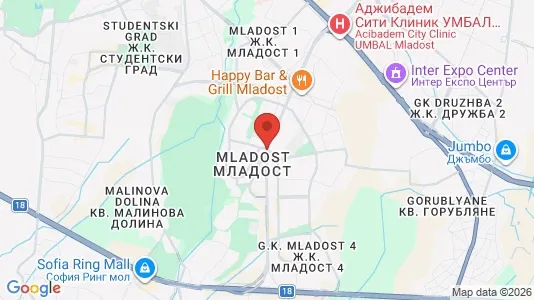 Kaupat Vuokrattavana i Sofia Mladost - Kuva Google Street Viewstä