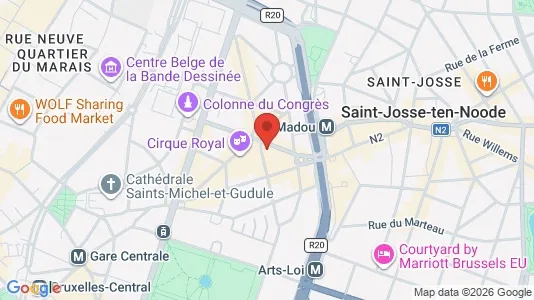 Coworking spaces zur Miete i Stad Brussel - kort over placeringen