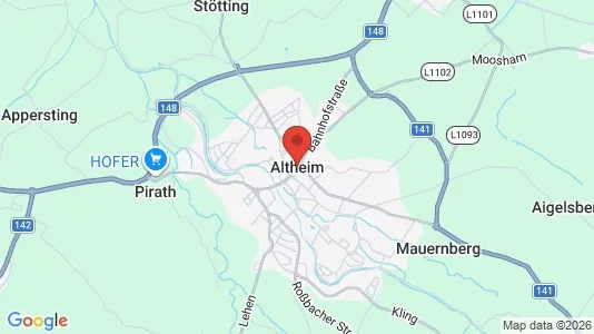 Toimistotilat Vuokrattavana i Altheim - Kuva Google Street Viewstä