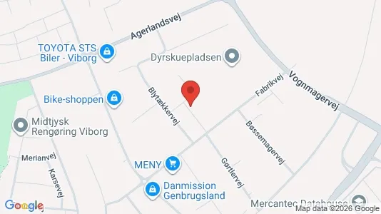 Kontorslokaler för uthyrning i Viborg - kort over placeringen